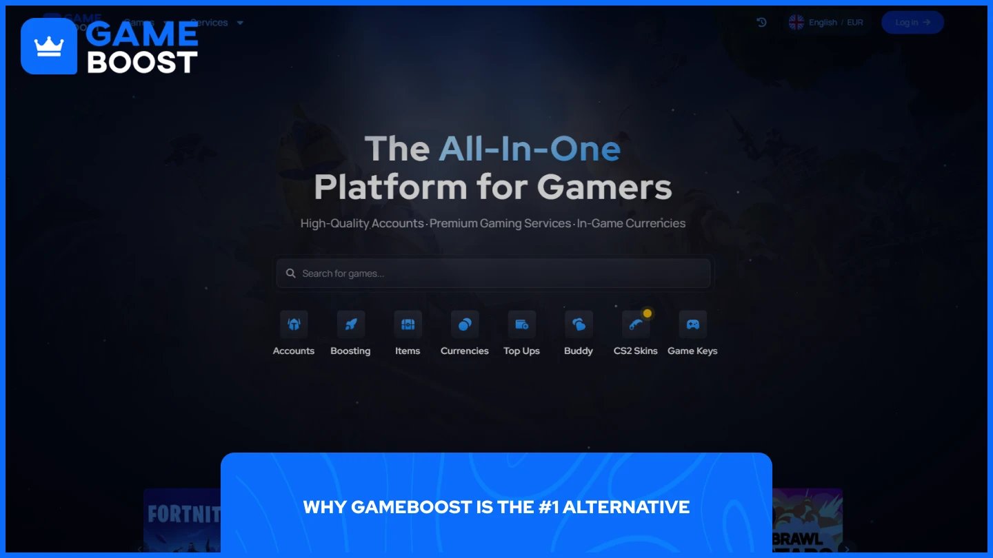 en bild på GameBoost startsida