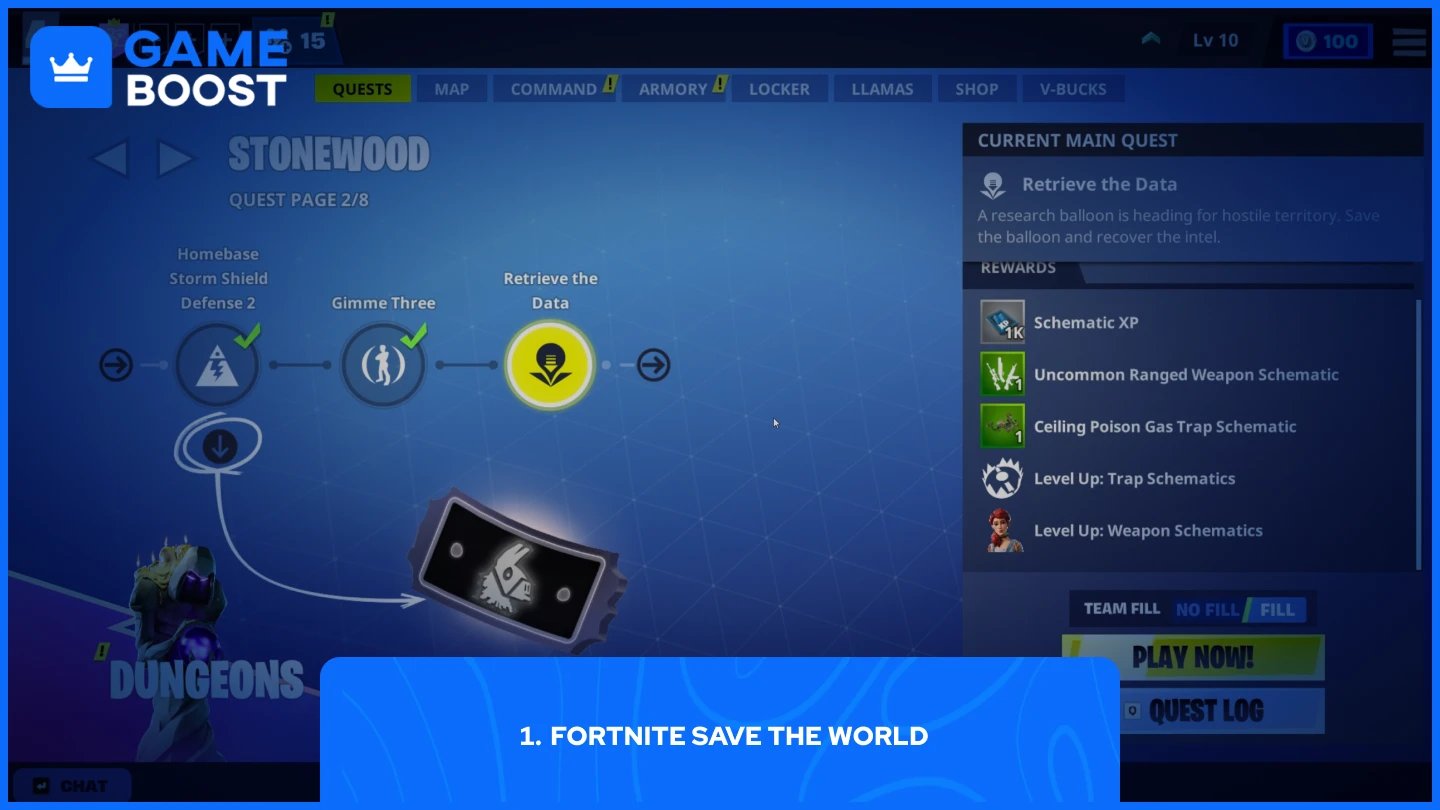 a picture of fortnite save the world quest