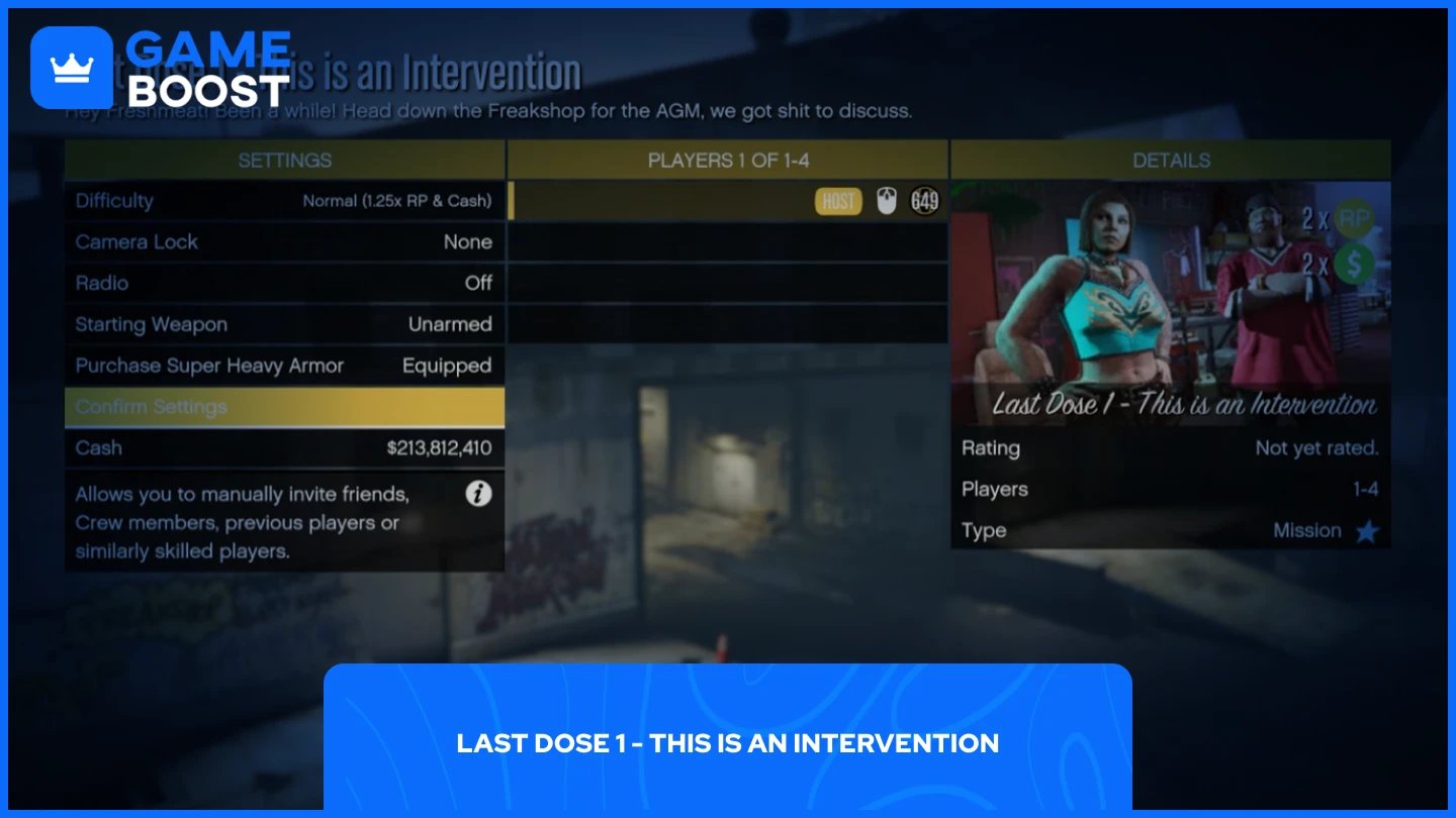 a picture of last dose 1 - This is an Intervention mission