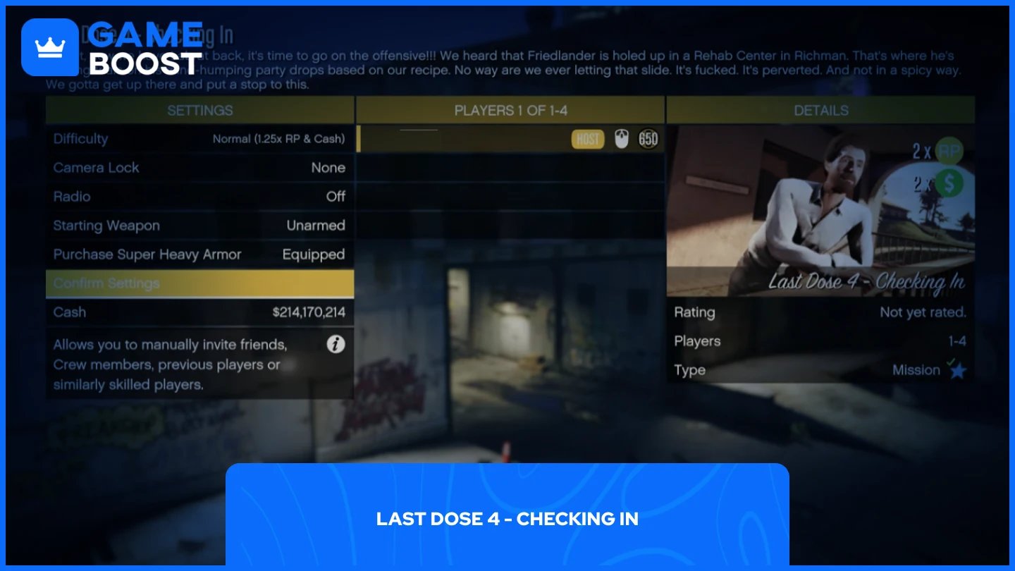 a picture of last dose 2 - Checking In mission