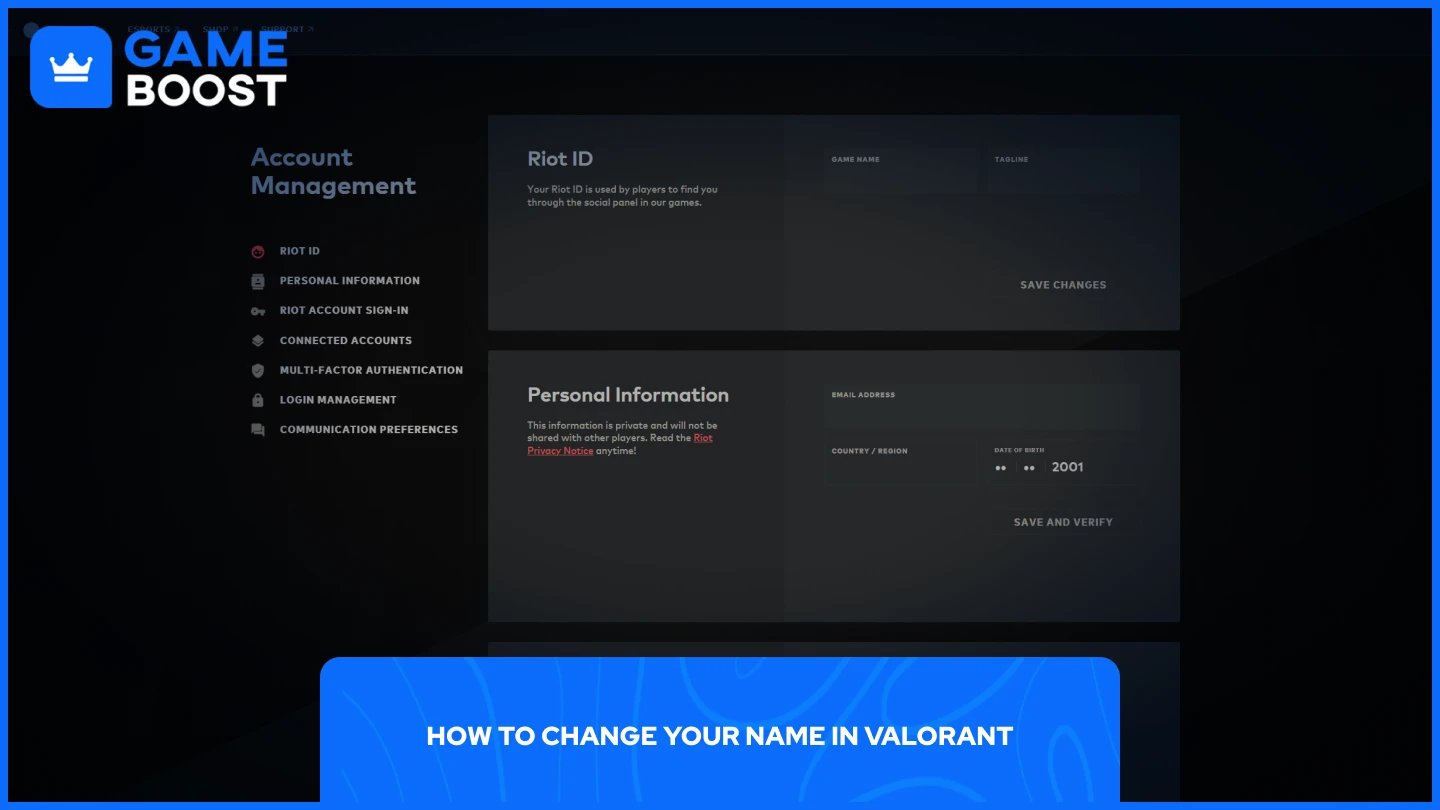et billede af Valorant-kontoens side