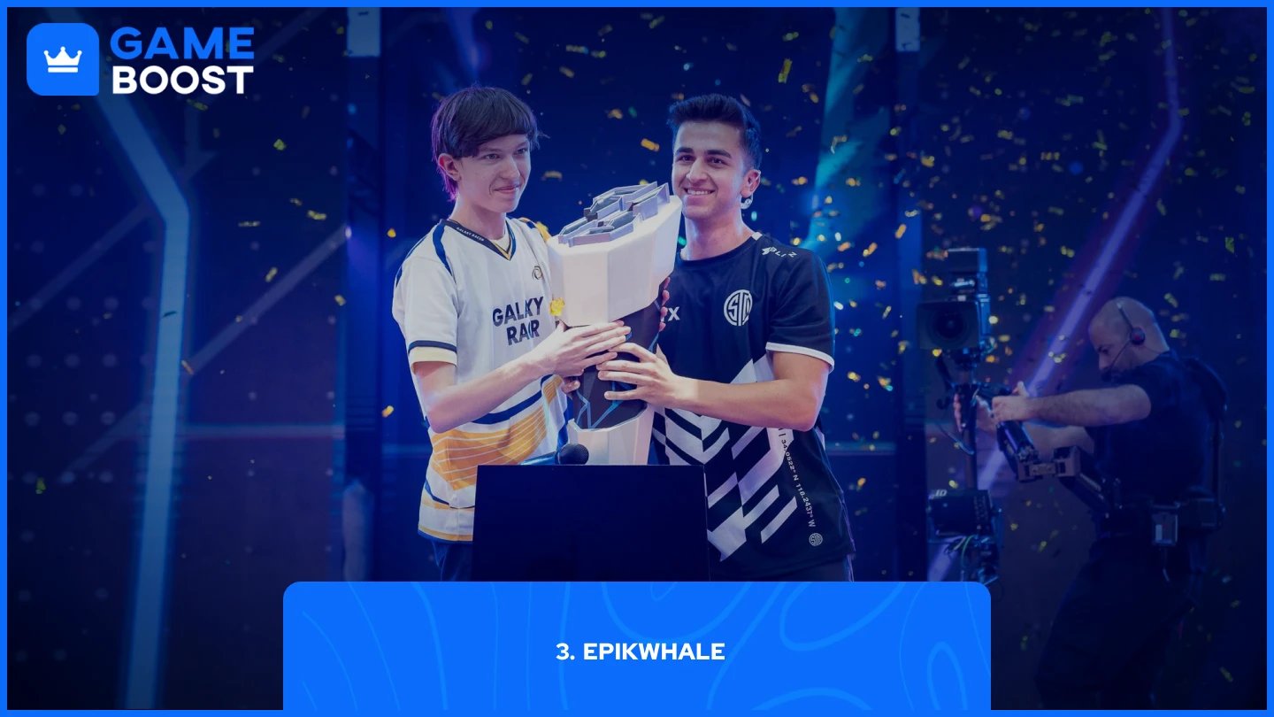 una imagen de EpikWhale ganando un trofeo