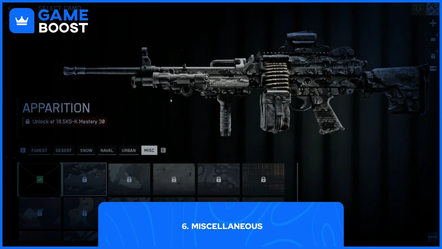 a picture of Miscellaneous camos in battlefield 6