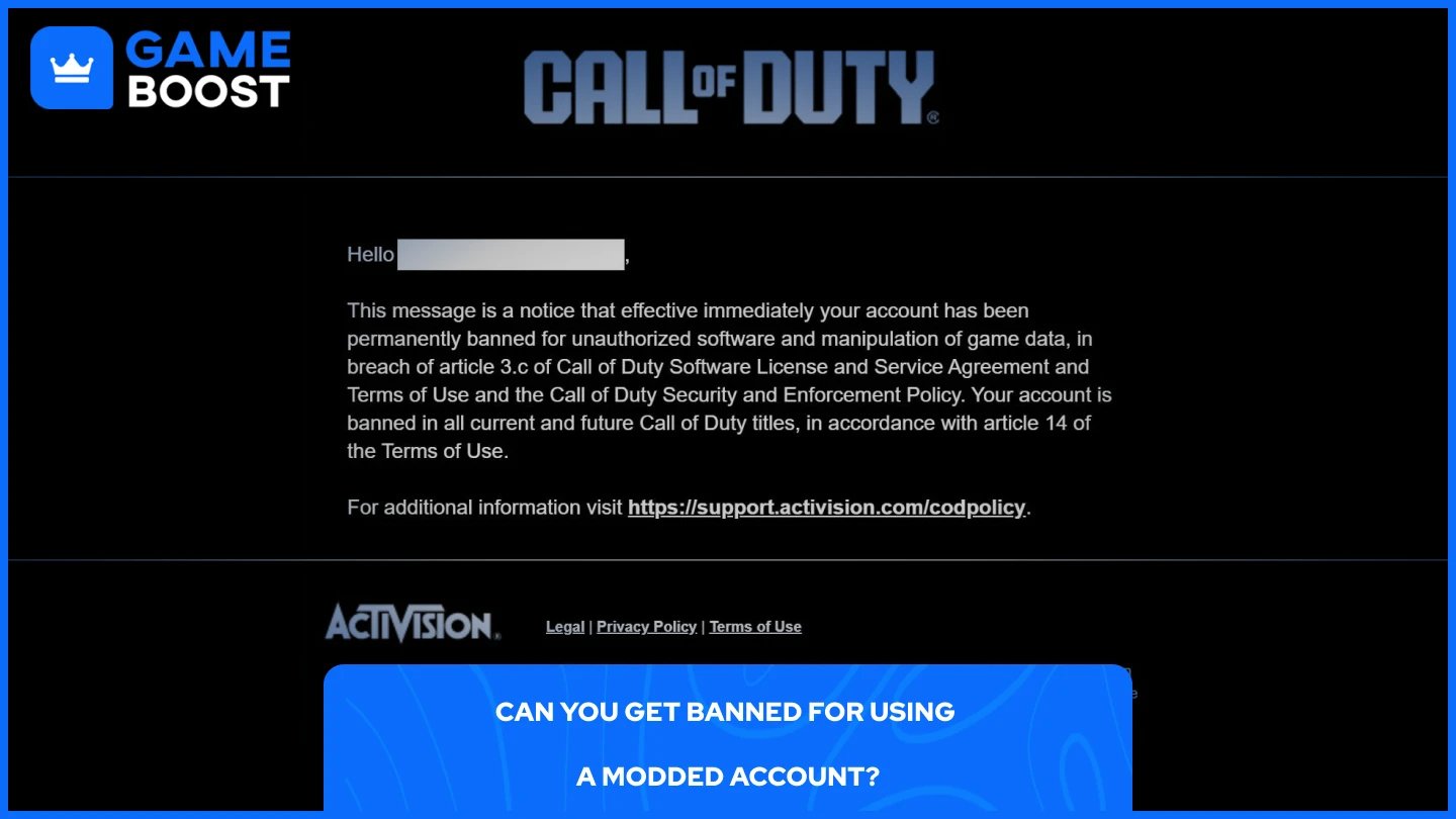 a picture of a ban alert in call of duty