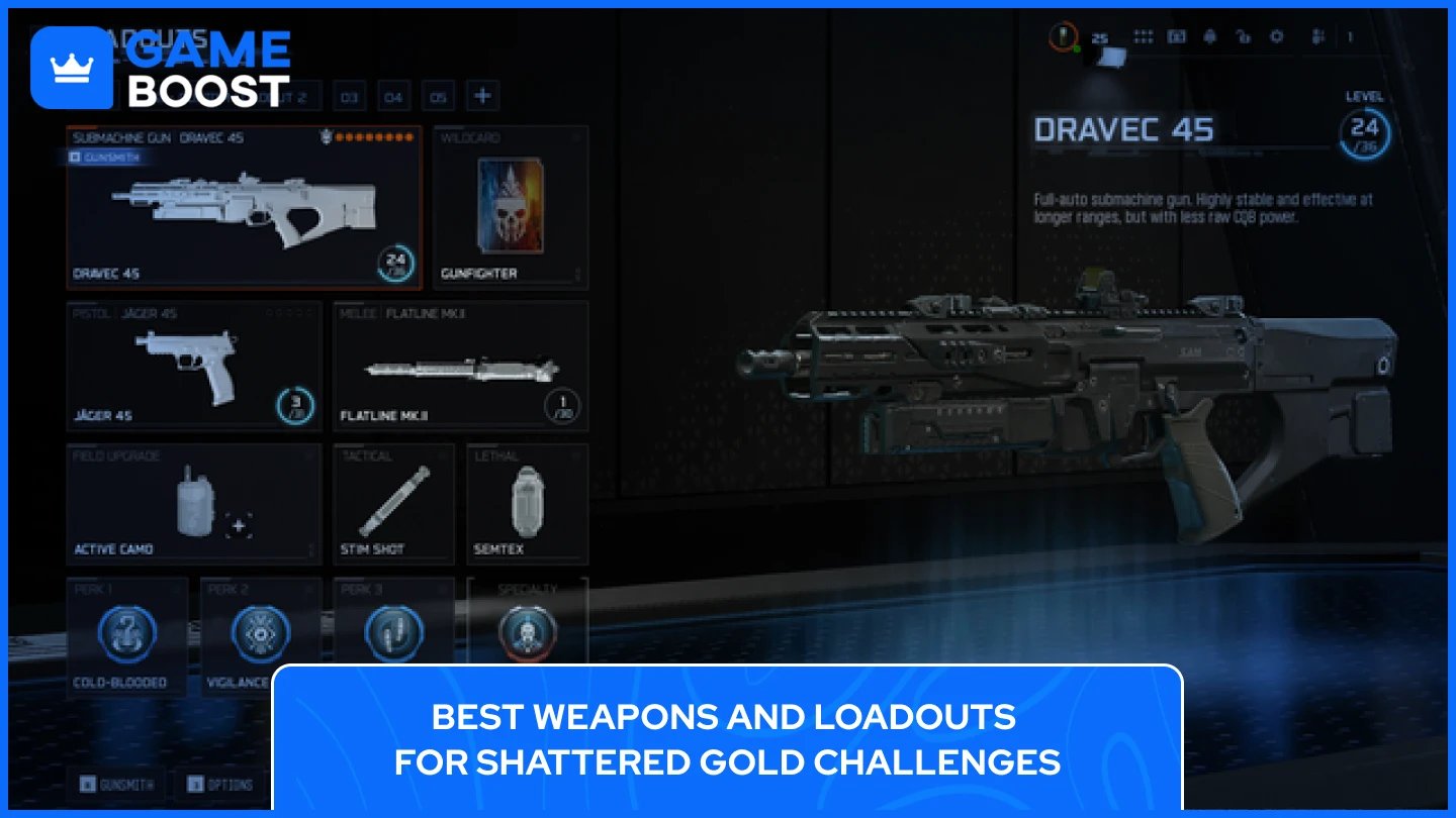 Camo shattered gold armas bo7