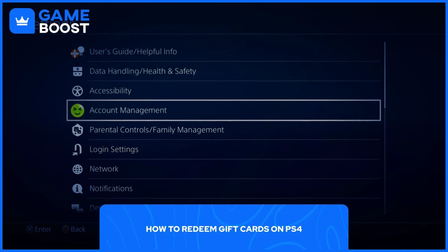 una imagen de la pestaña de configuración de playstation 4
