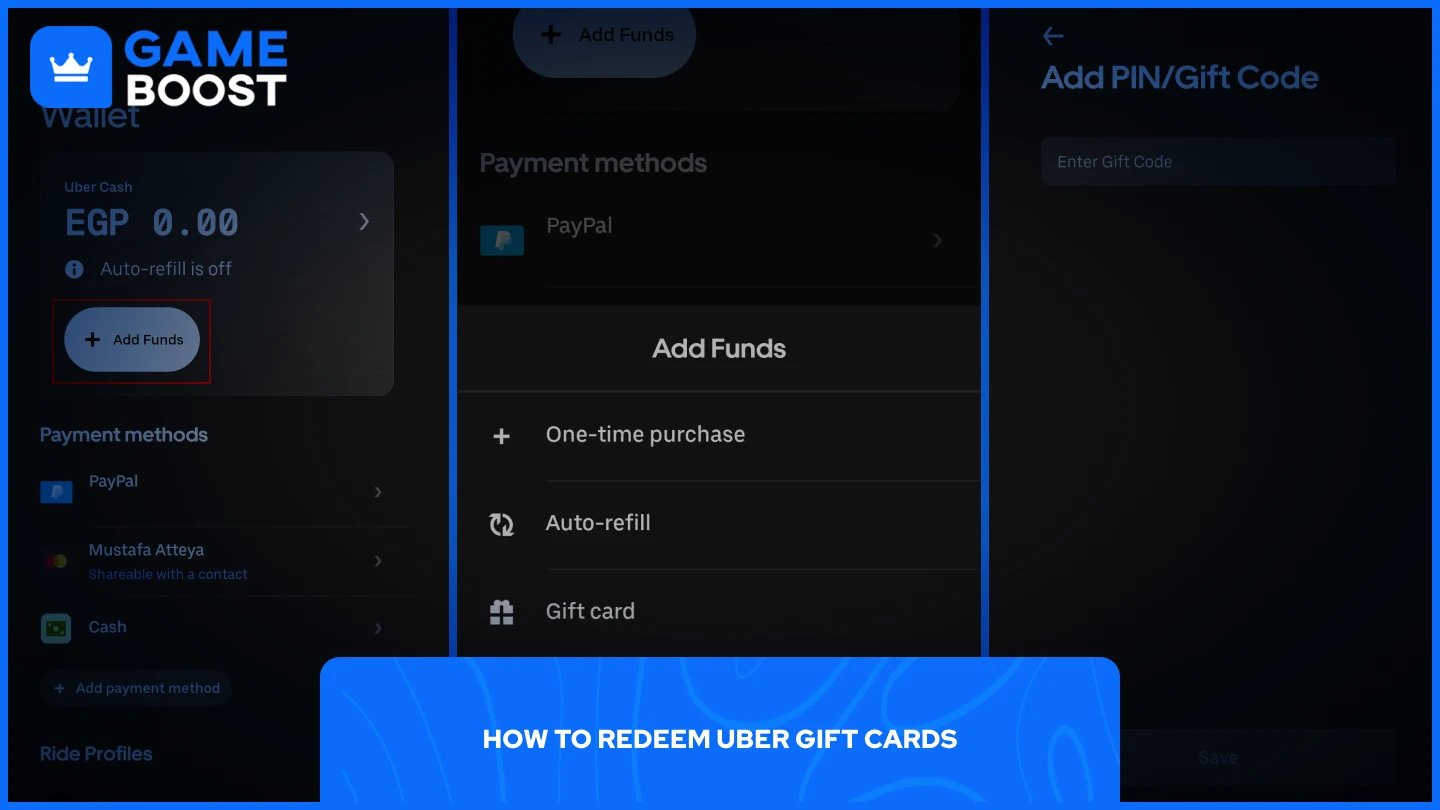 a picture of the code redeeming process in uber