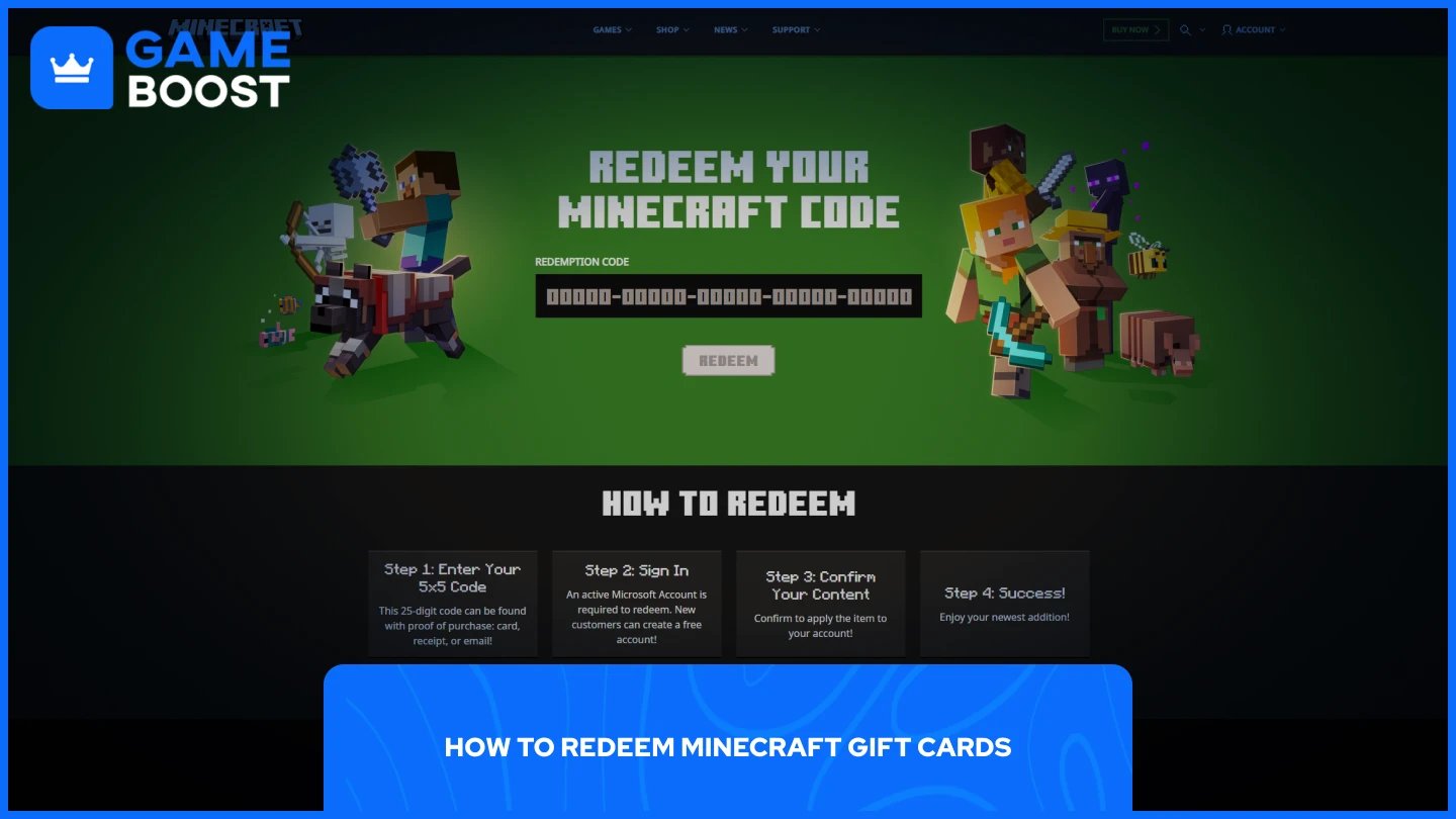 изображение страницы активации кода Minecraft
