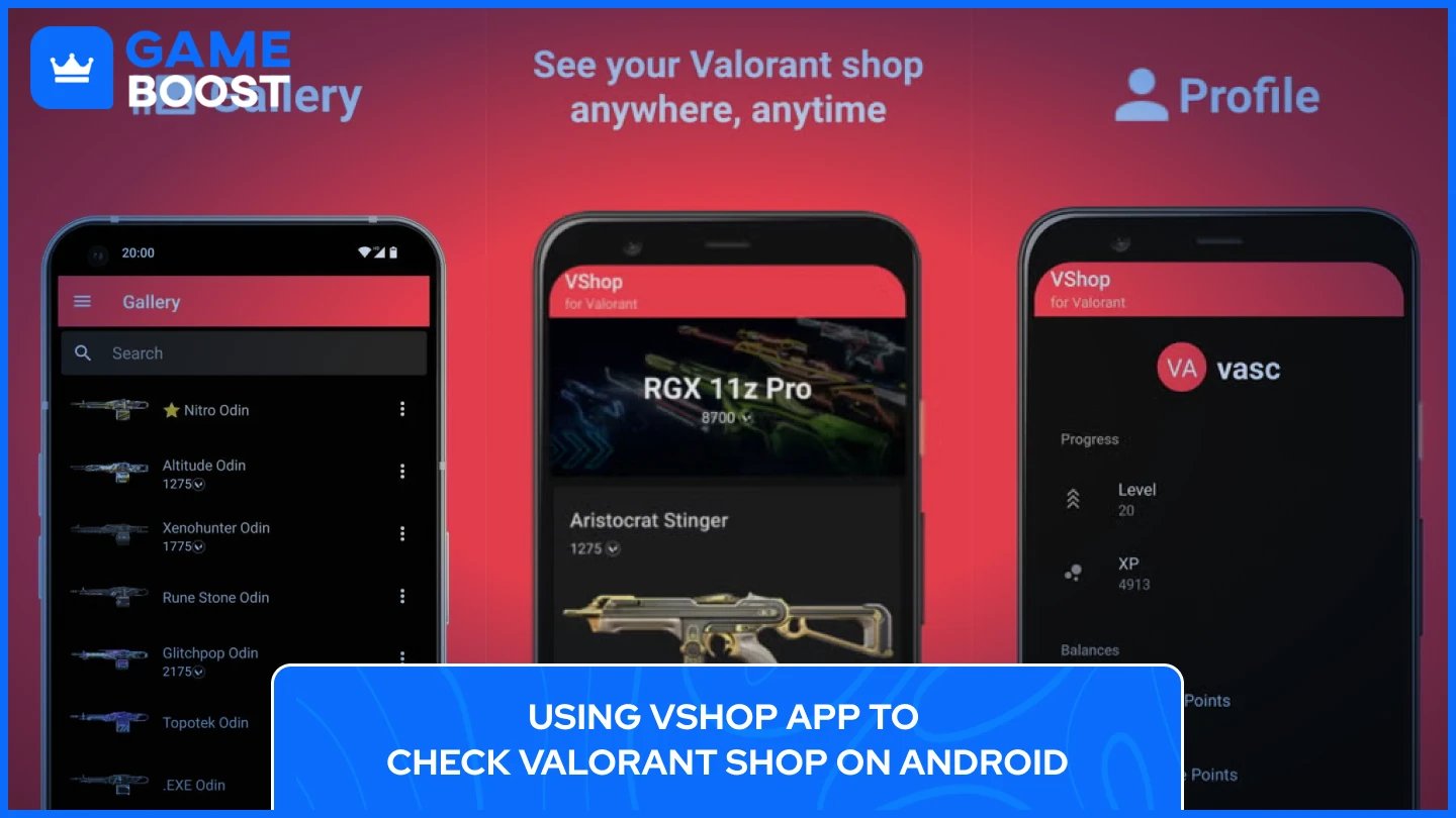 Check Valorant Shop on phone vshop