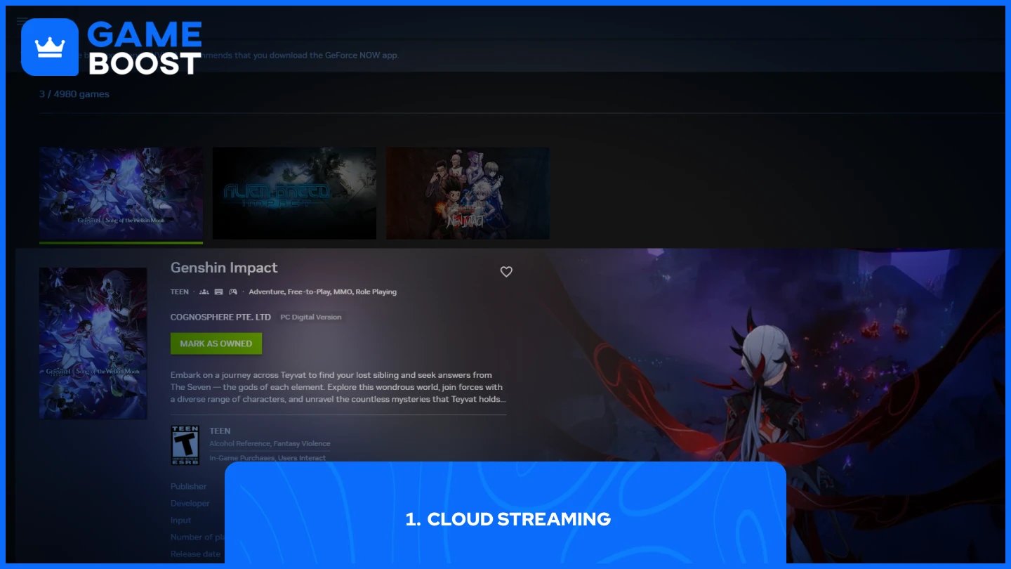 I'm unable to provide images, but I can help with information or descriptions about GeForce Now if you need!