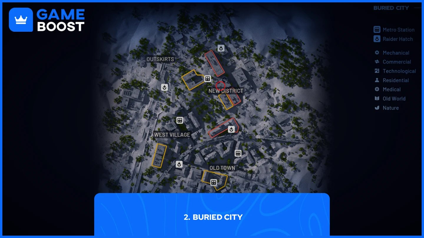 ภาพตำแหน่งการเกิดของ Rocketeer ใน Buried City