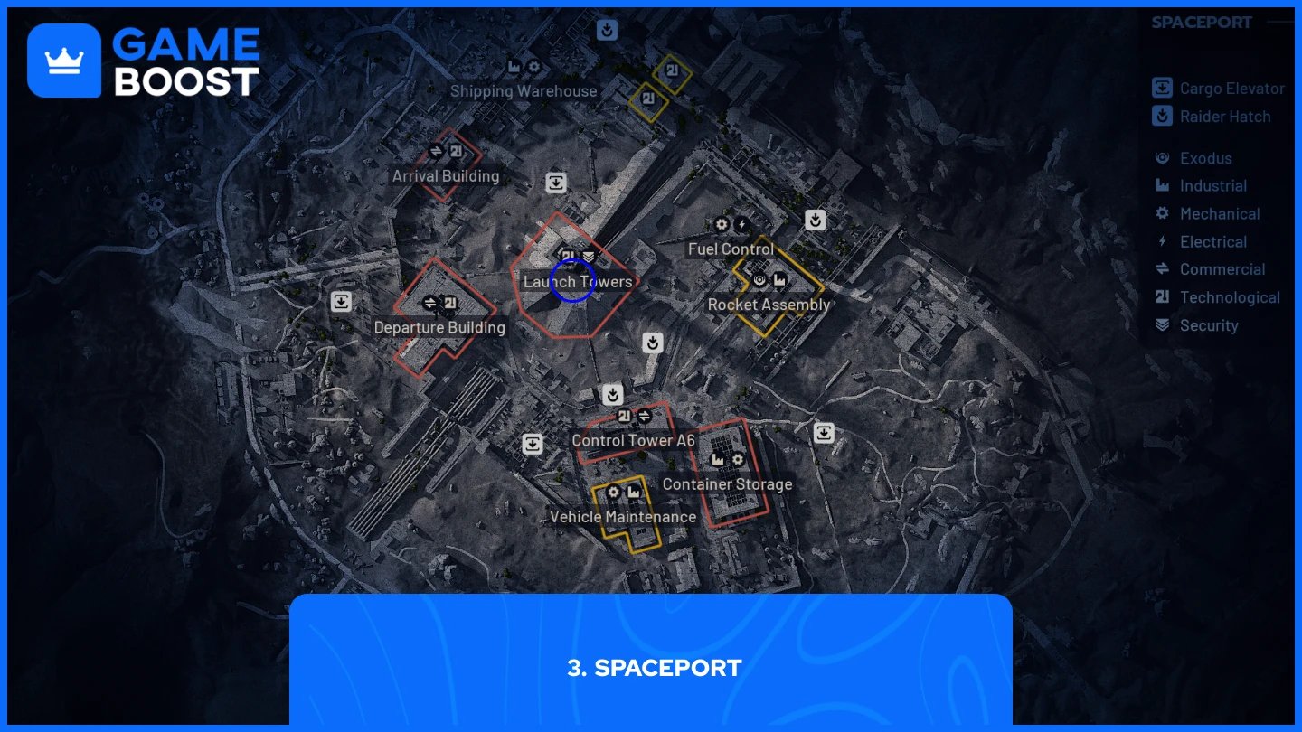 ภาพตำแหน่งการเกิดของ Rocketeer ใน Spaceport