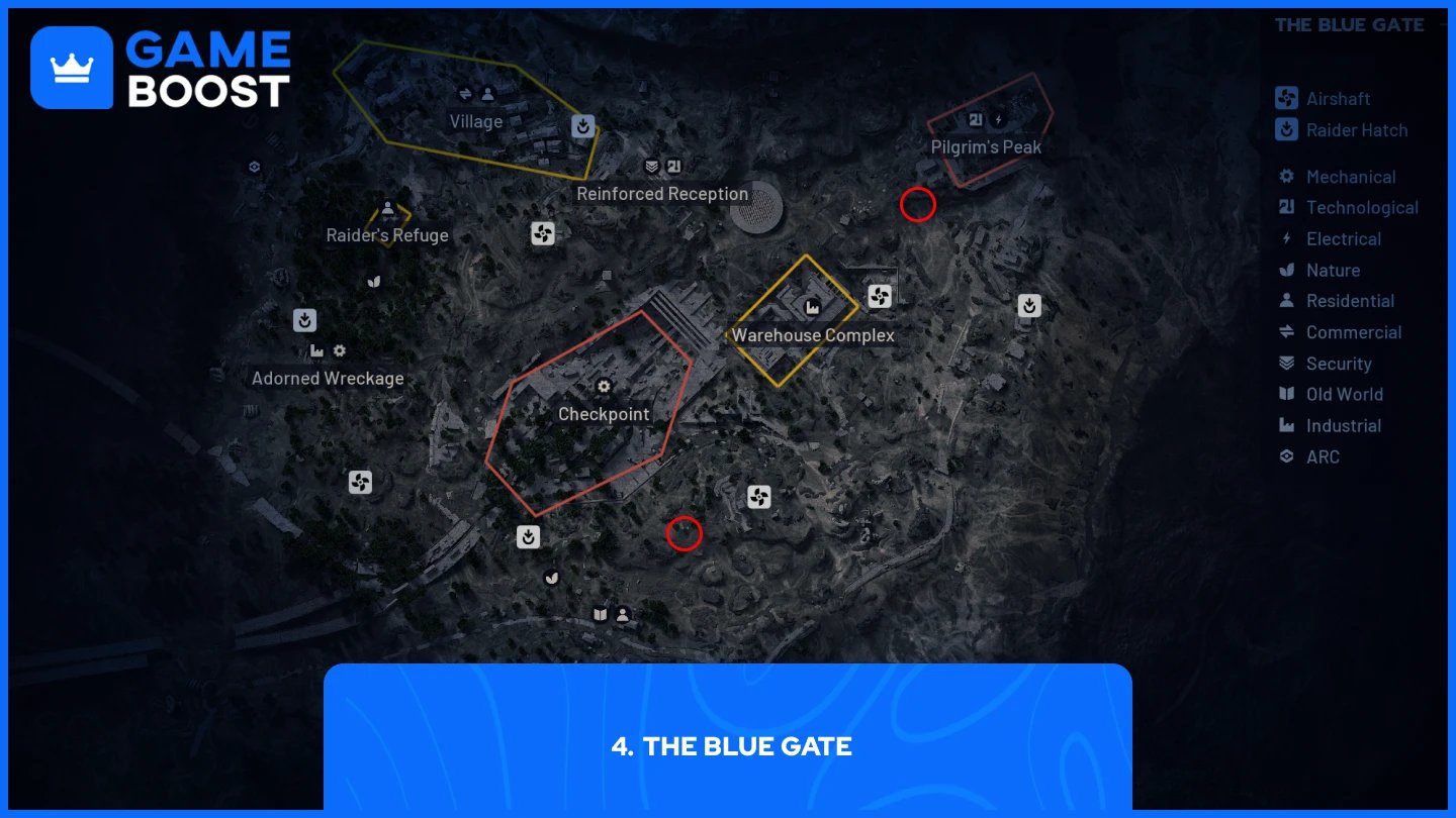 ภาพตำแหน่งการเกิดของ Rocketeer ใน The Blue Gate