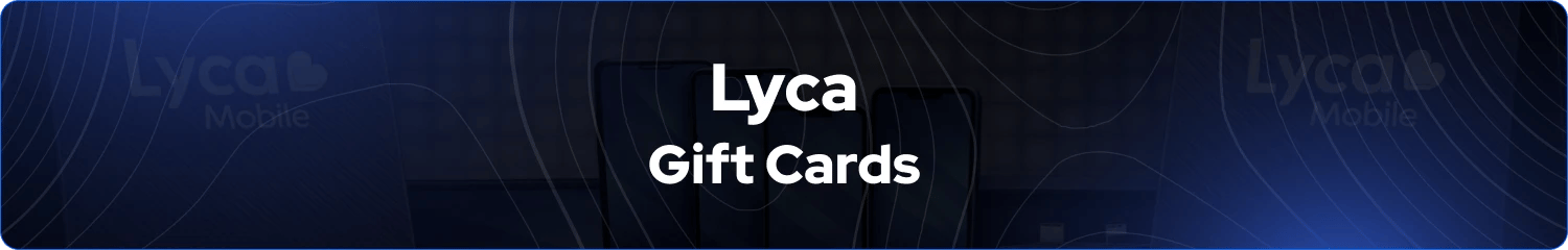 Lyca Gift Cards banner