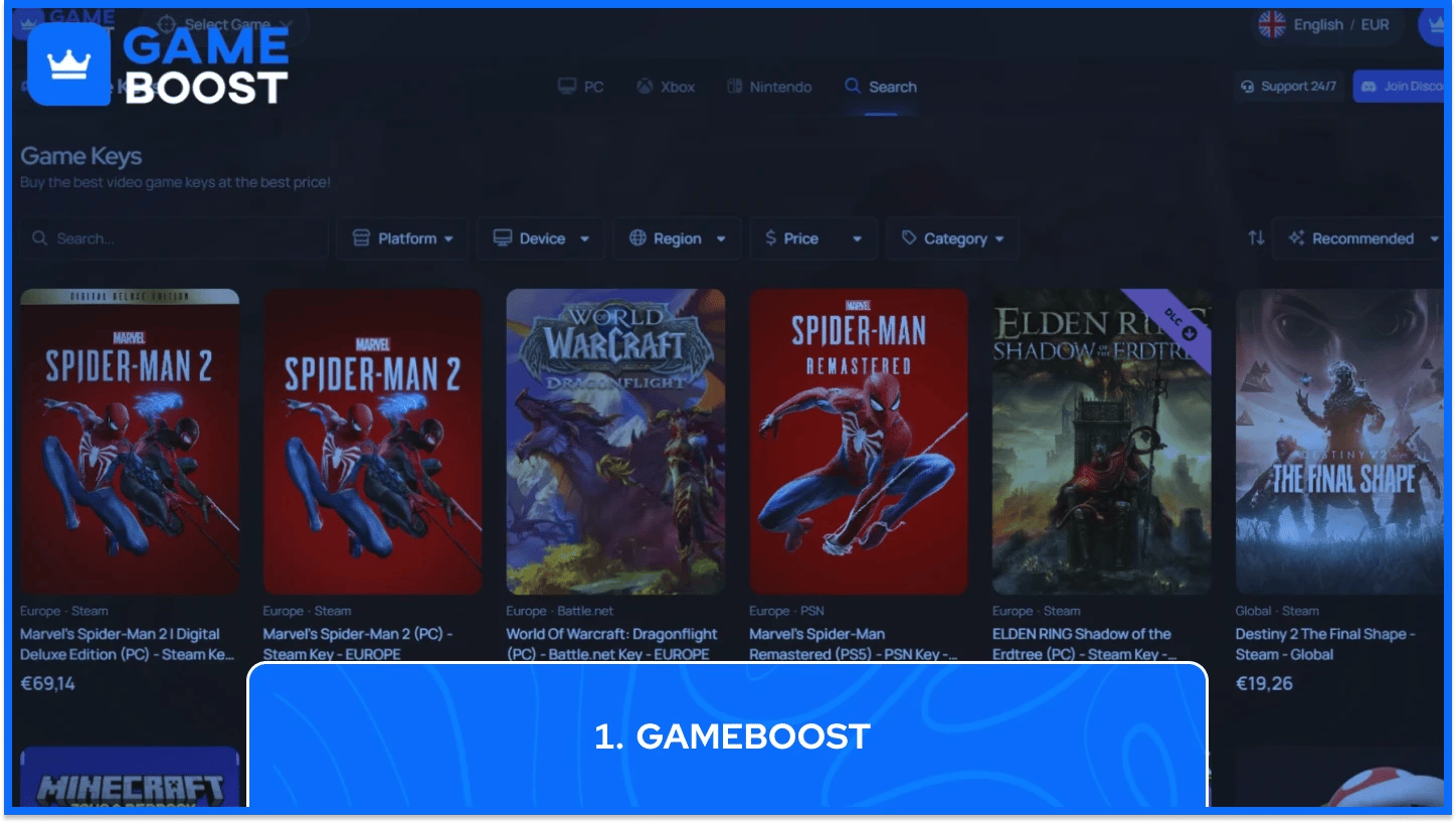 gameboost game keys