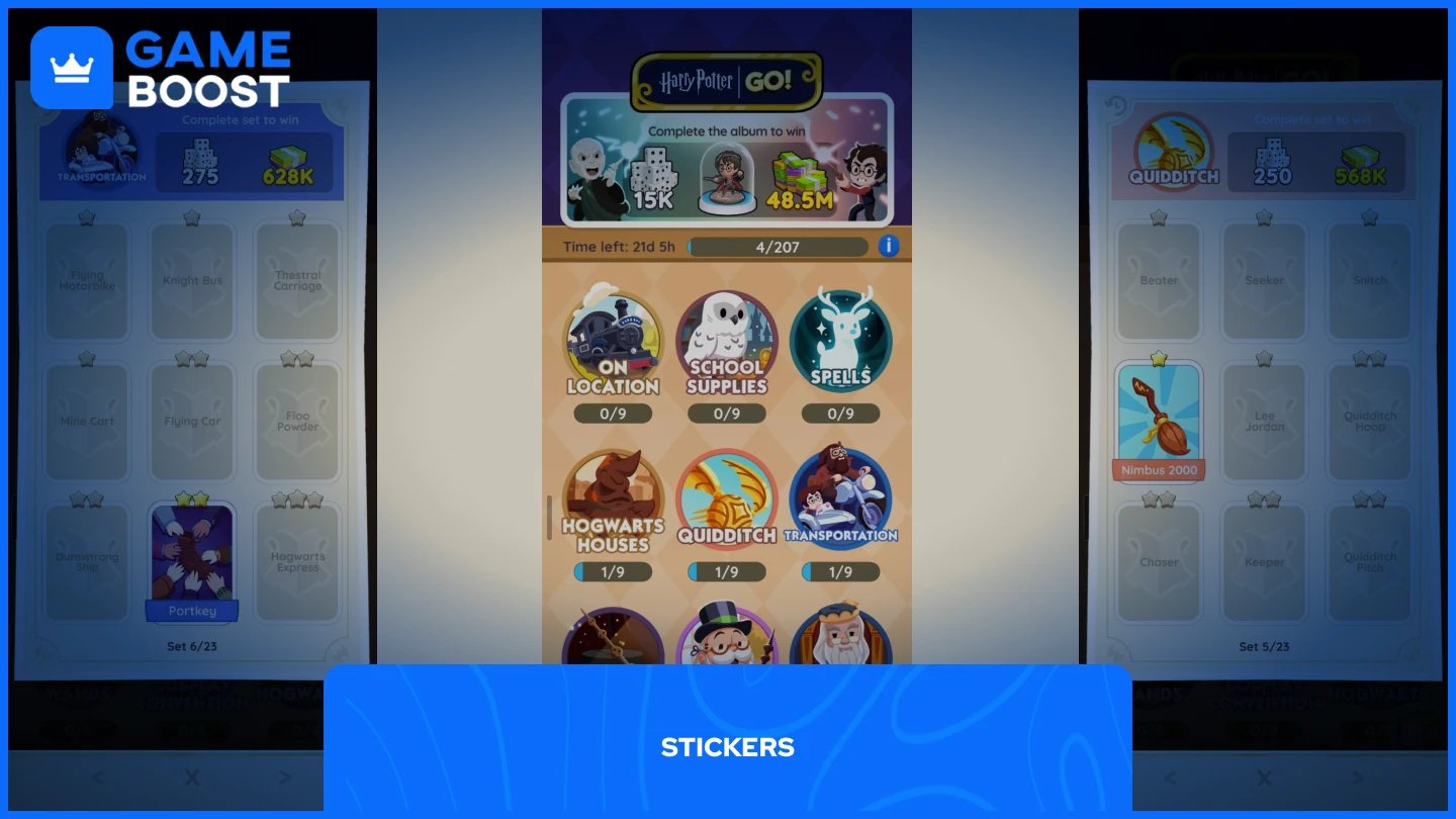 モノポリーGoのステッカーシステムの画像