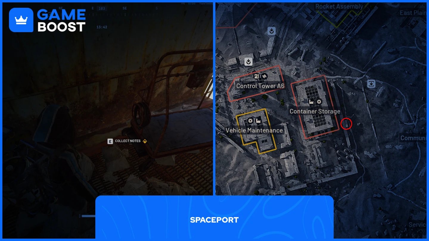 isang larawan ng mapa ng spaceport