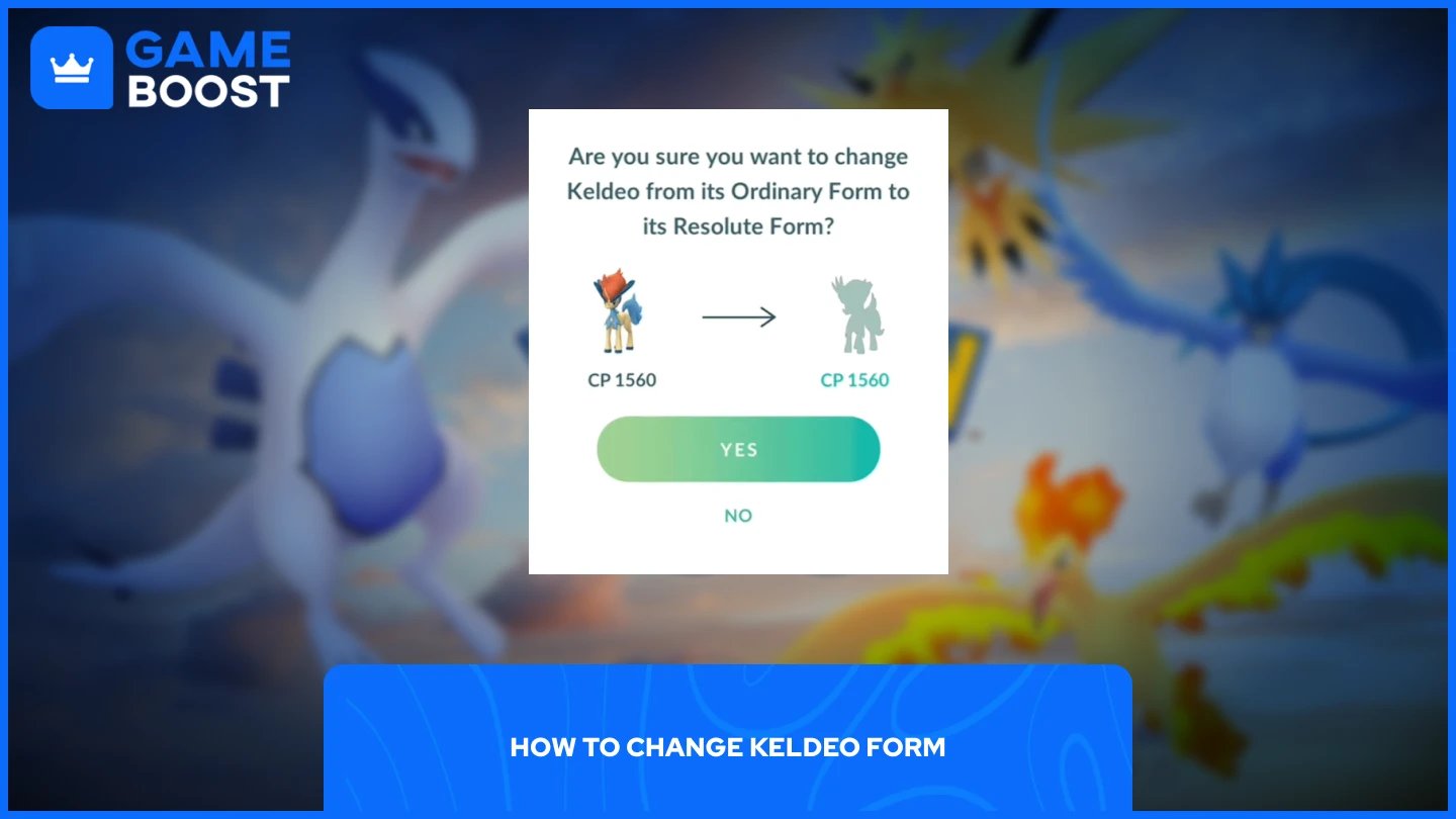 一张Keldeo在《Pokemon Go》中变换形态的图片