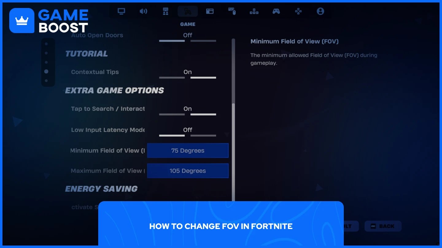一张 Fortnite 游戏内设置的图片
