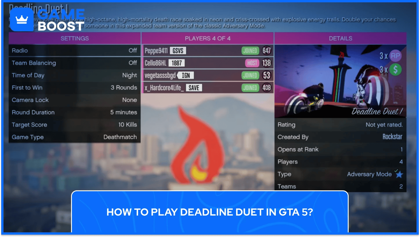 Jak hrát Deadline Duet v GTA 5?