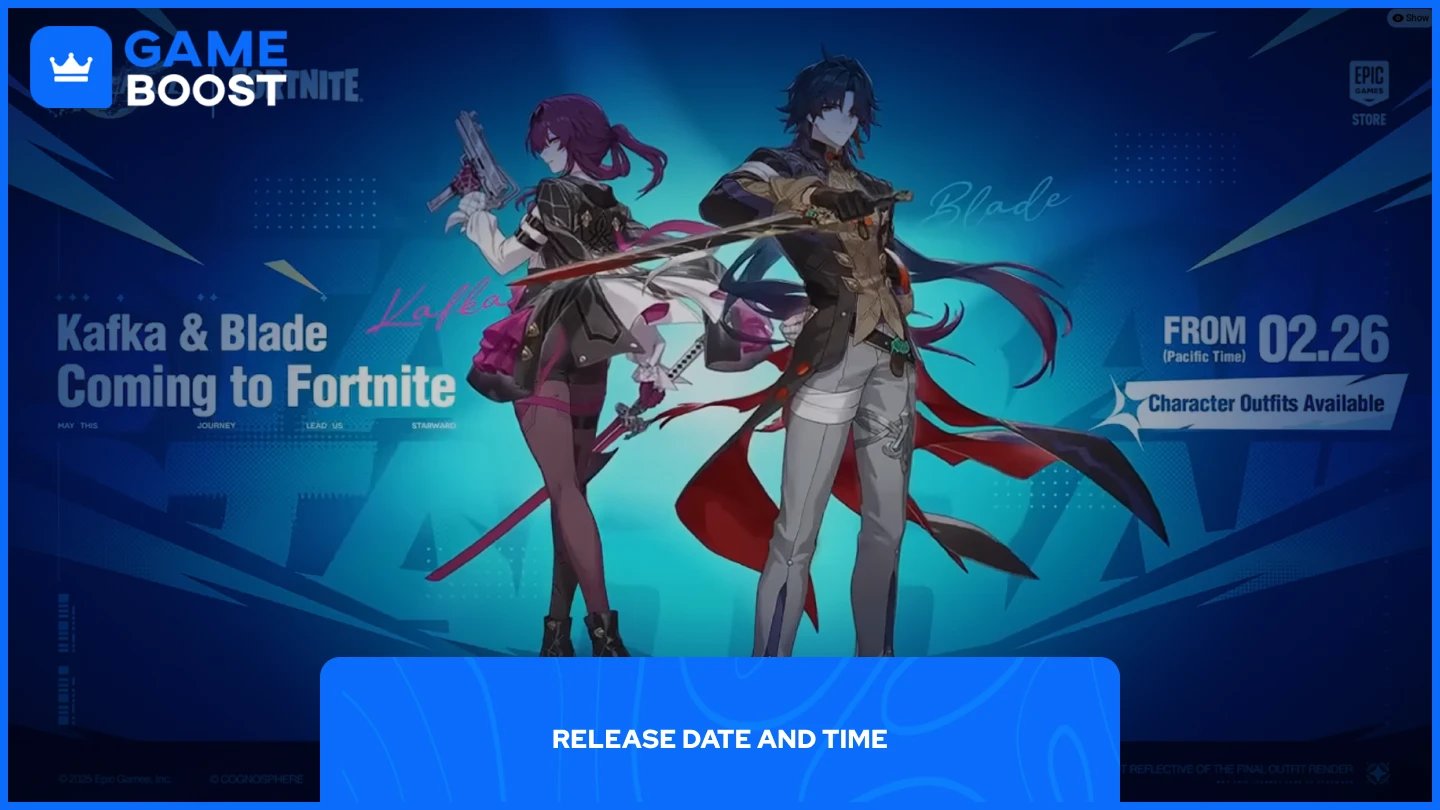 一张卡夫卡和刀锋皮肤在 Fortnite 的图片
