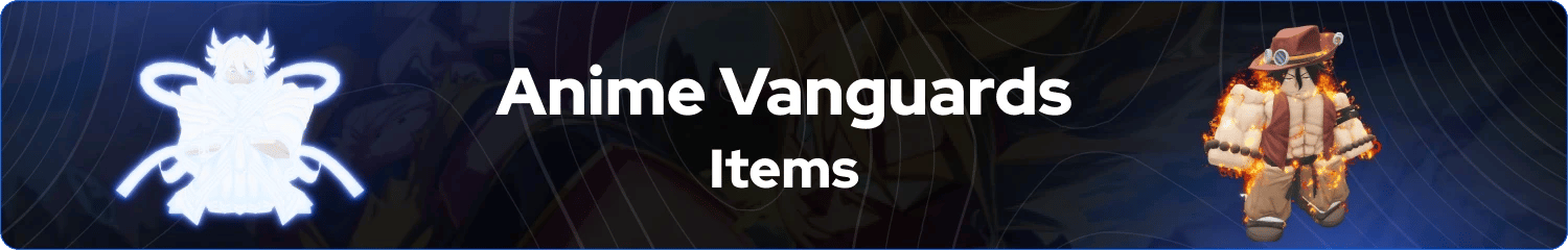 anime vanguards eşyaları
