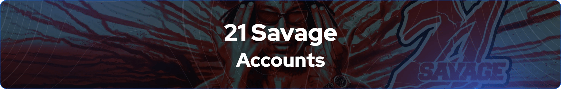 Banner de cuentas de cod de 21 Savage
