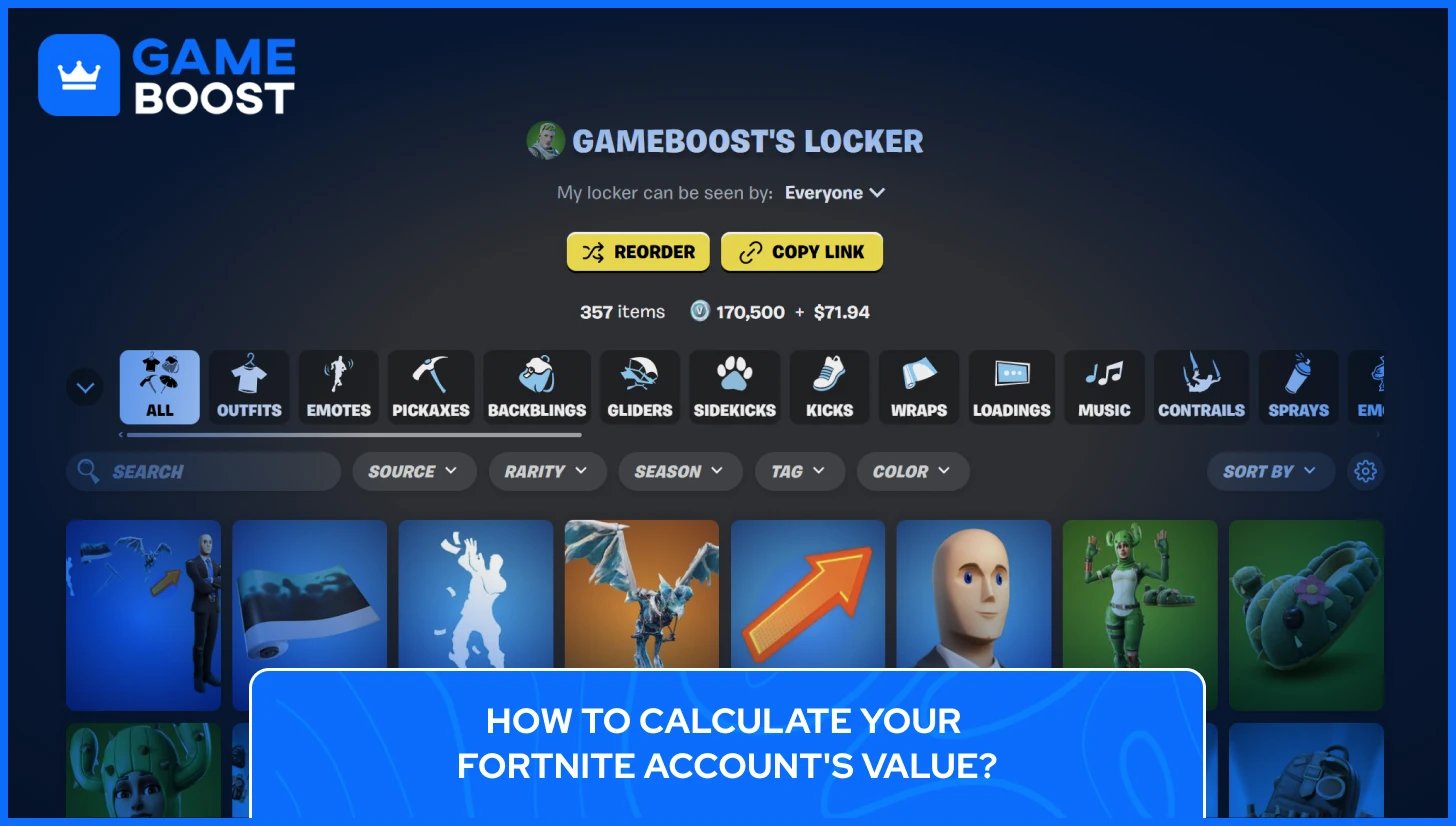 Wartość konta Fortnite