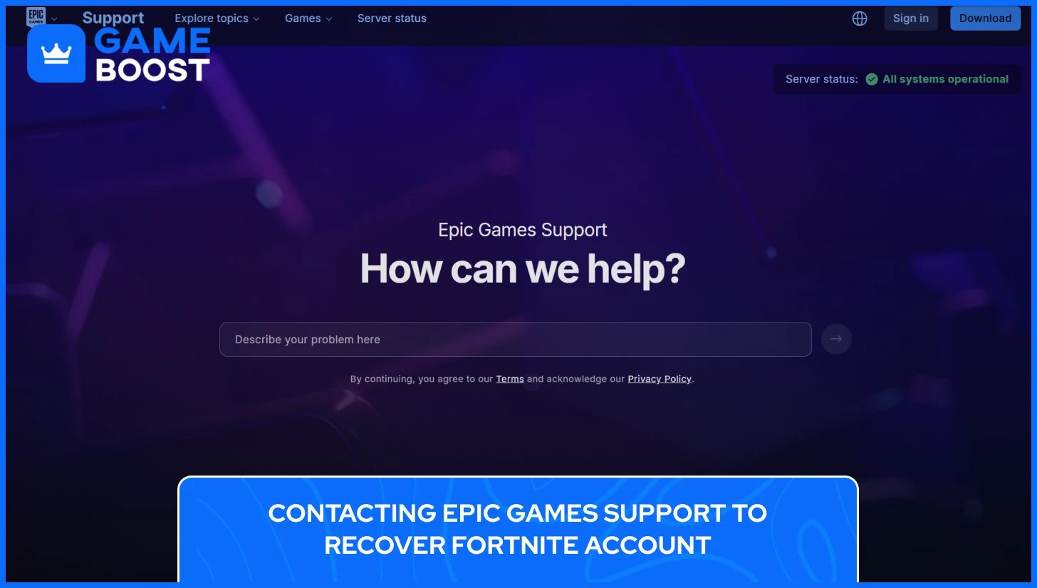 epic games fortnite account recovery