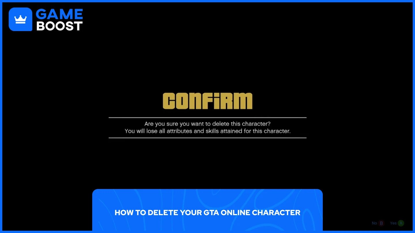 GTAオンラインアカウント削除の確認メッセージの画像
