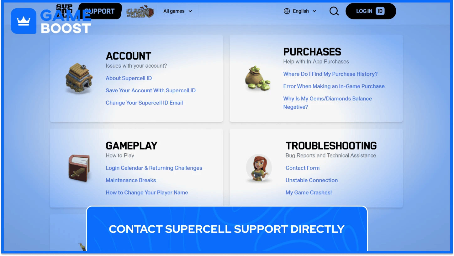Clash of Clans Support
