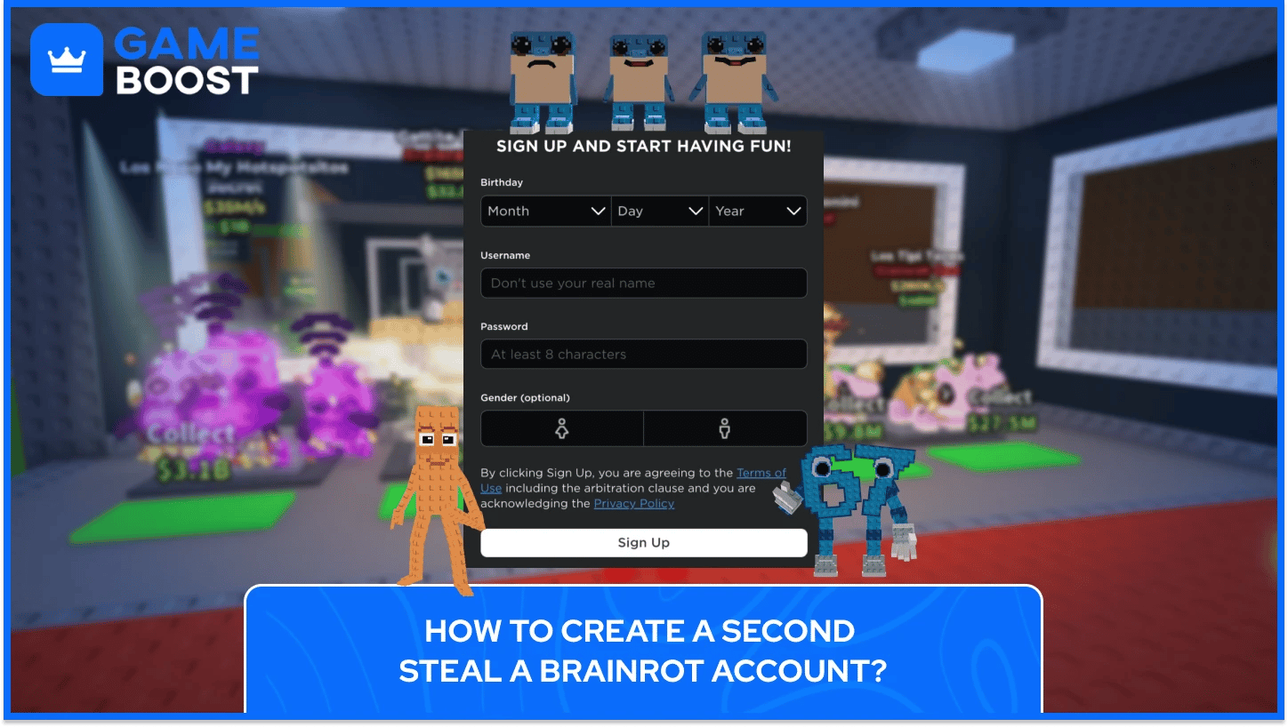 Създай втори акаунт на Steal a Brainrot