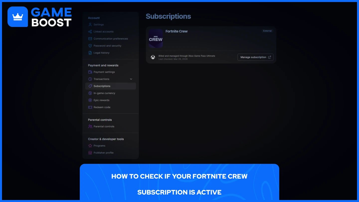 ein Bild des Abonnements-Tabs in Epic Games