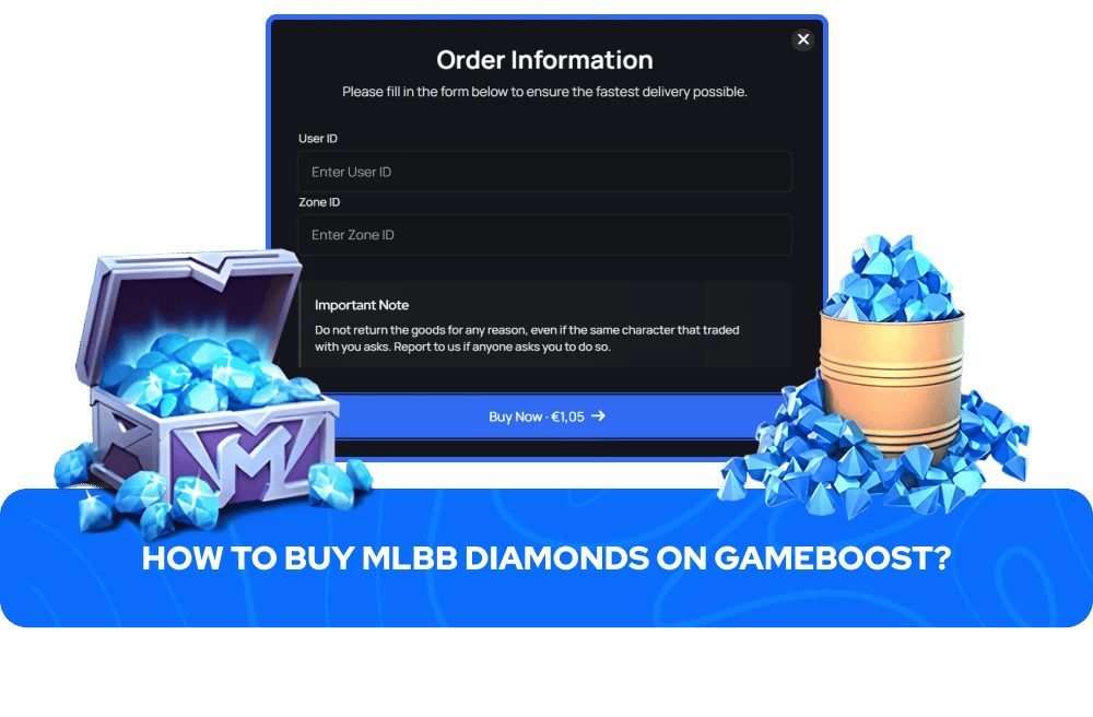 如何在 GameBoost 上购买 MLBB 钻石