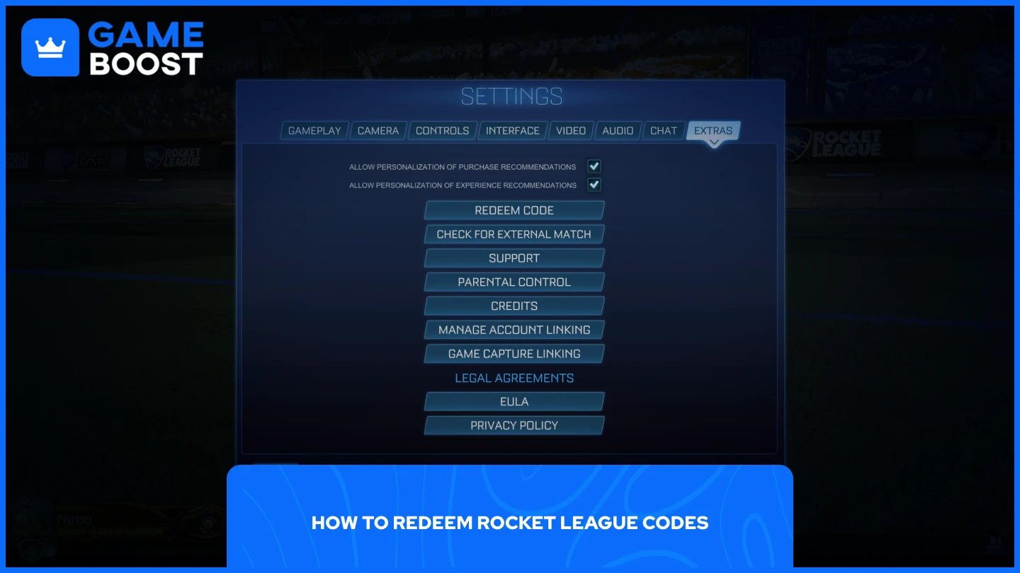 redeem rocket league codes