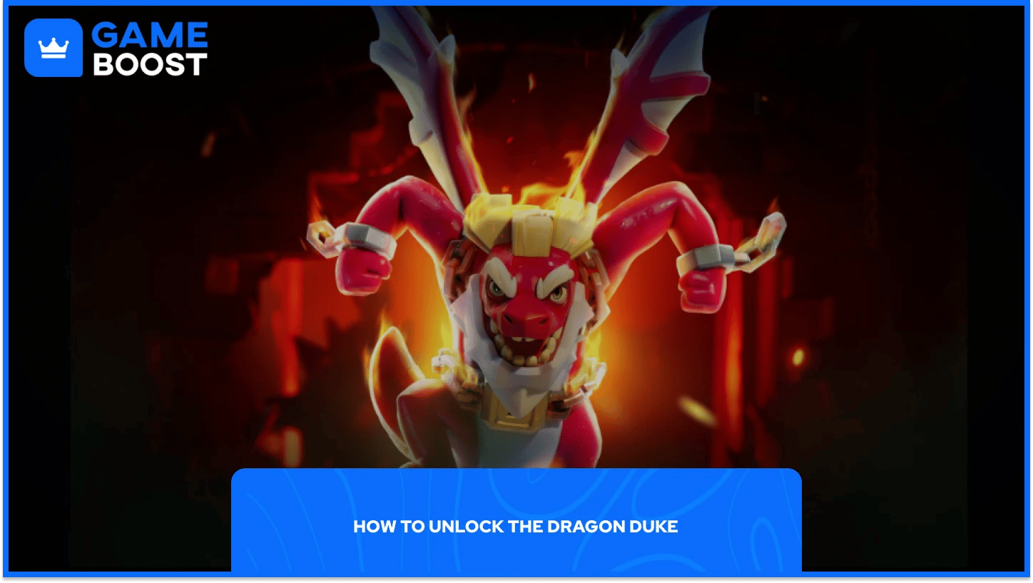 dragón duque de clash of clans rompiendo una pared