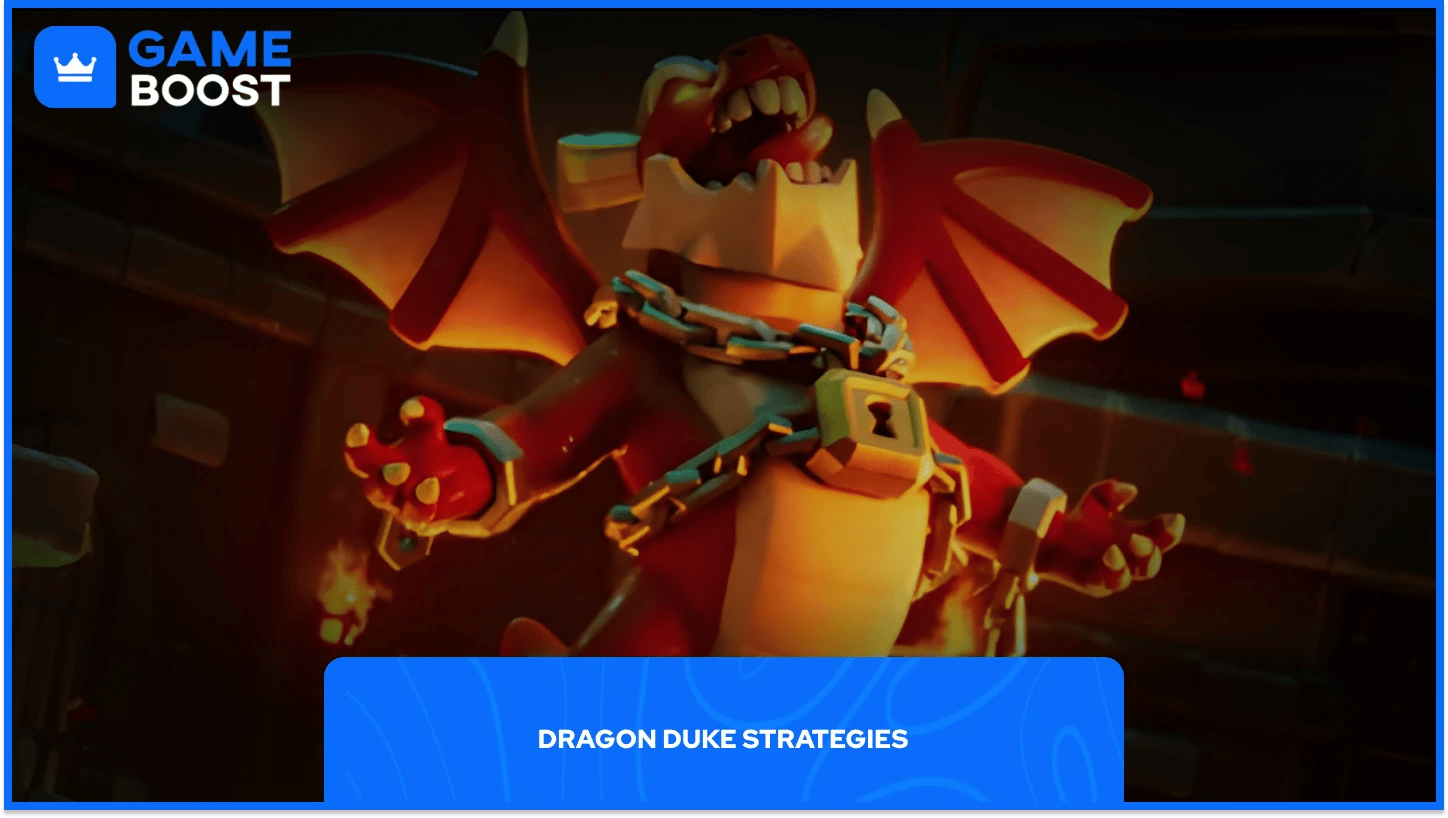 dragón duque de clash of clans rugiendo