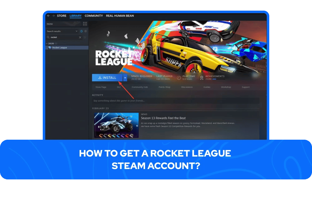 Kuinka saada Rocket League Steam -tili