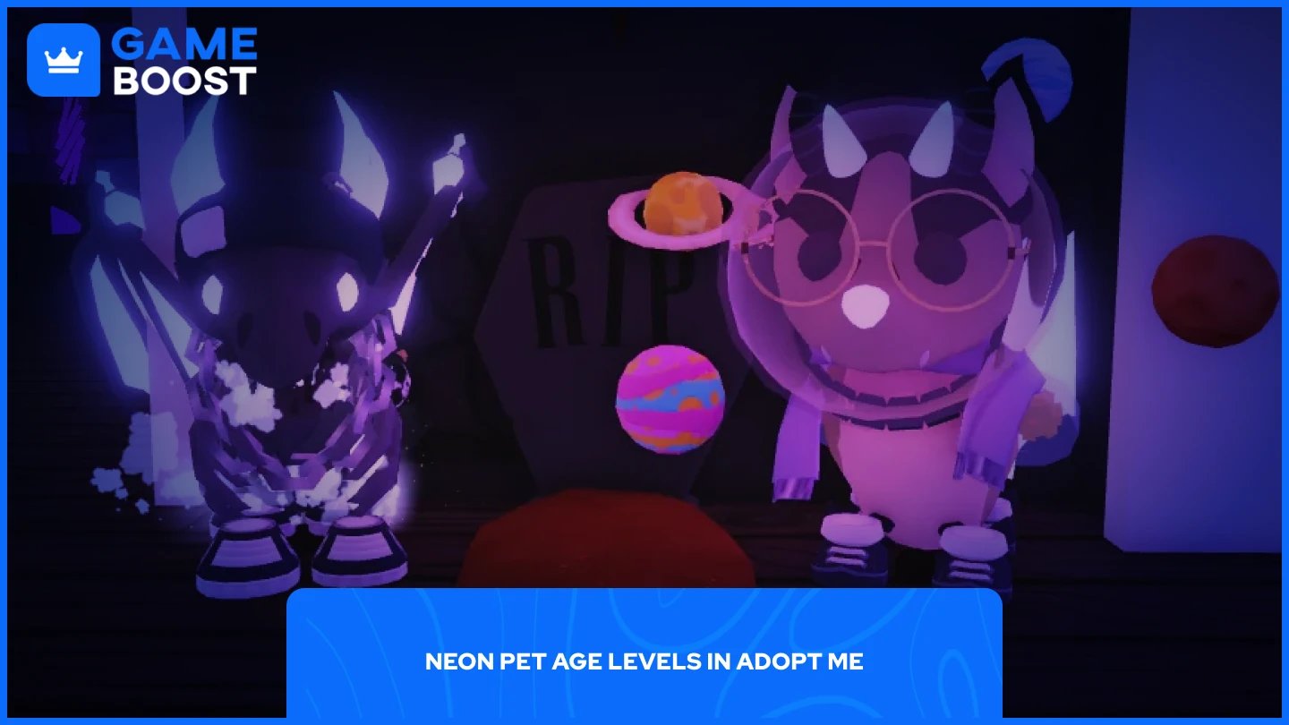 a picture of two neon pets in adopt me