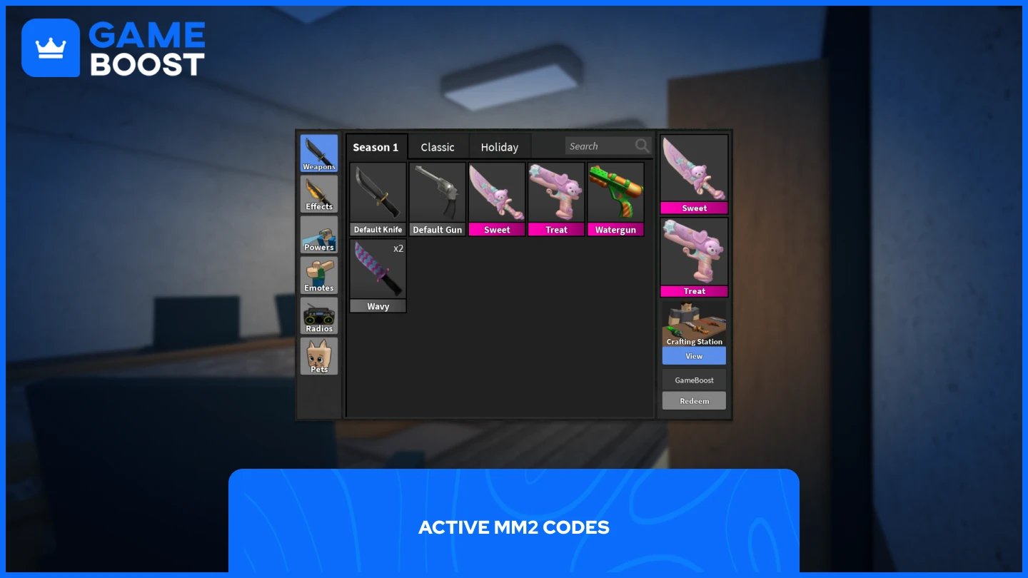 a picture of a player inventory in MM2
