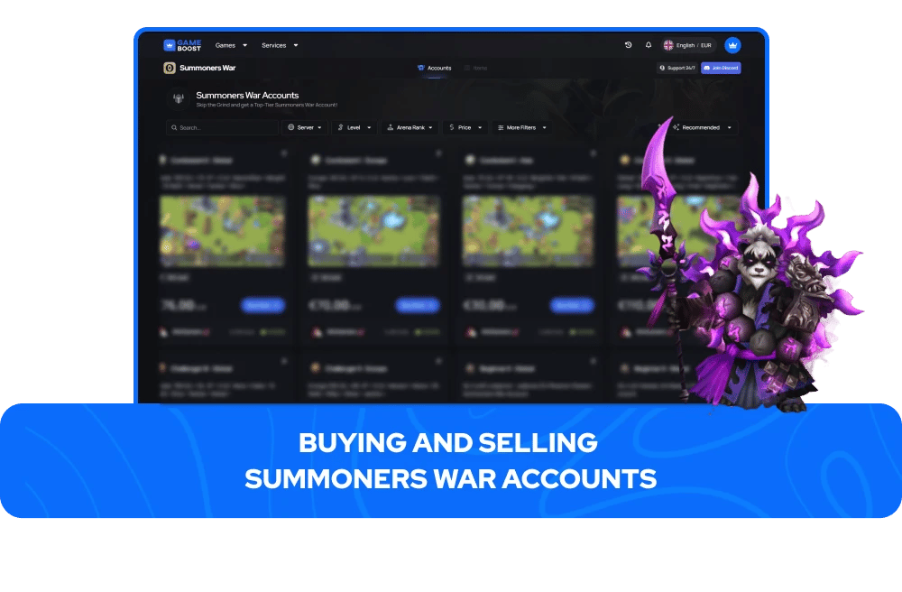 Compra e Venda de Contas de Summoners War
