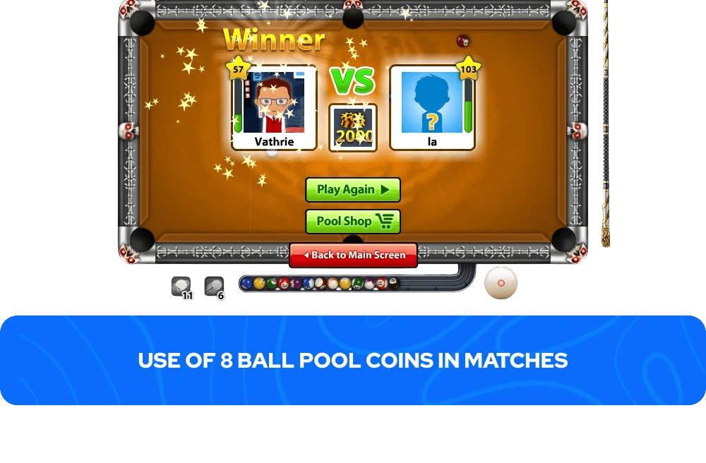 Bruk av 8 Ball Pool Mynter i Kamper