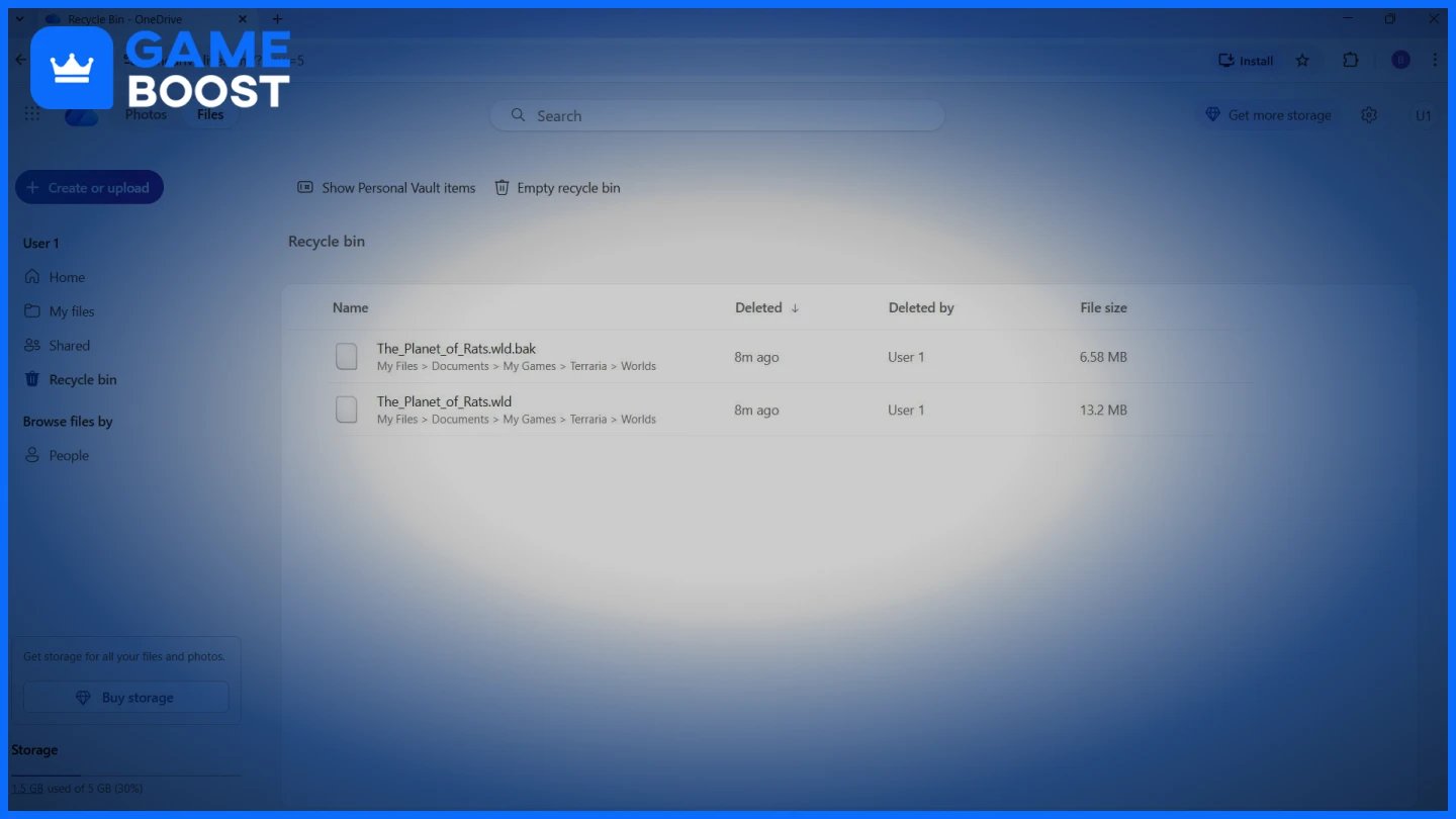 a picture of onedrive files