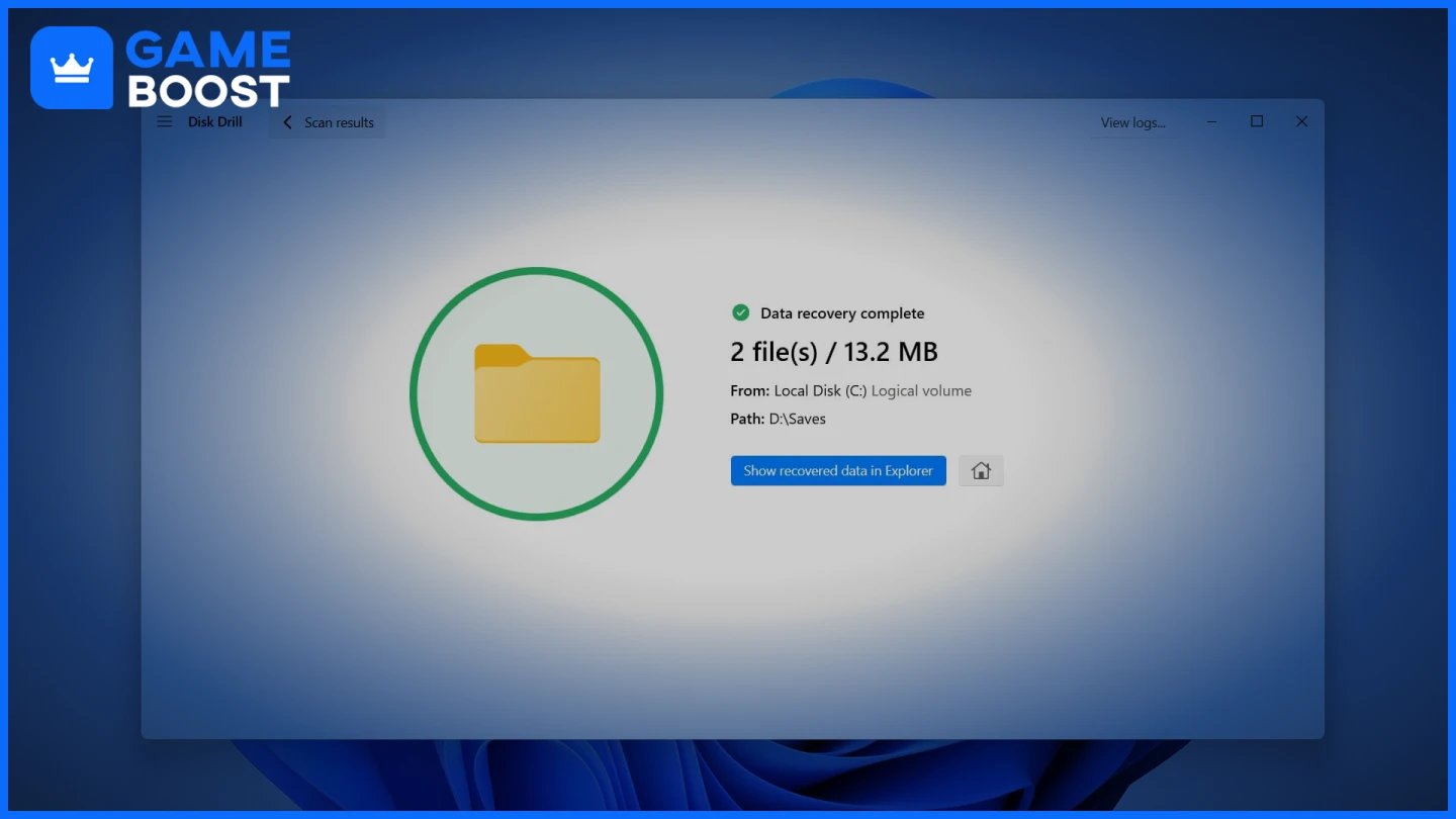 a picture of two successfully recovered files
