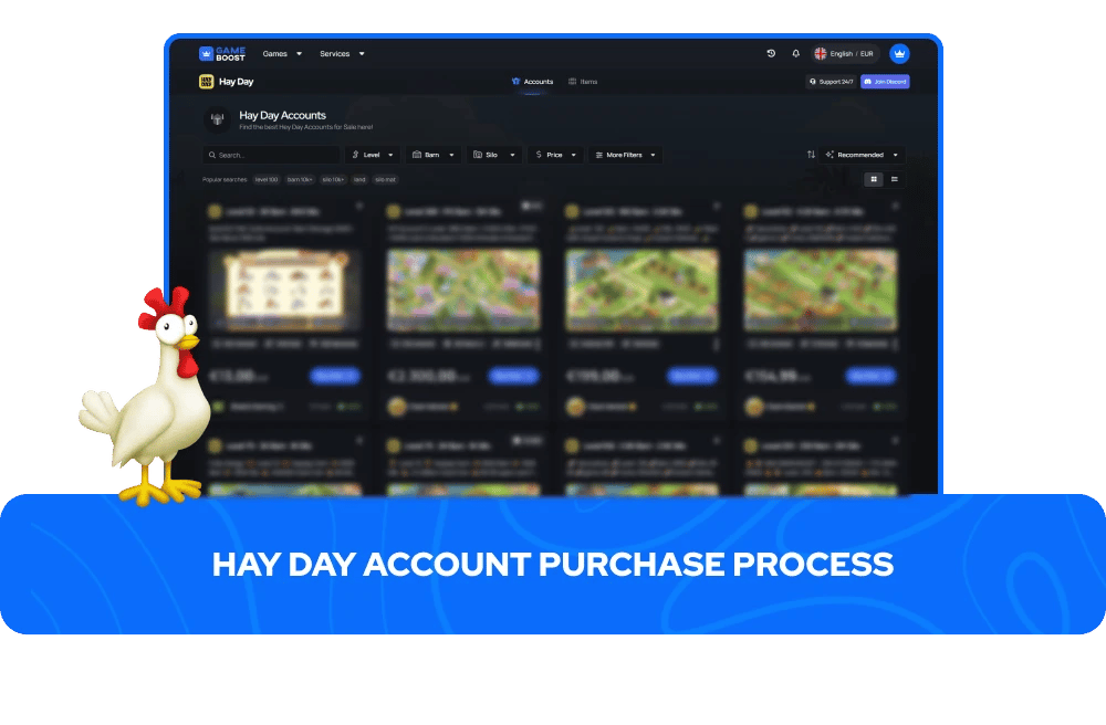 Hay Day 账户购买流程