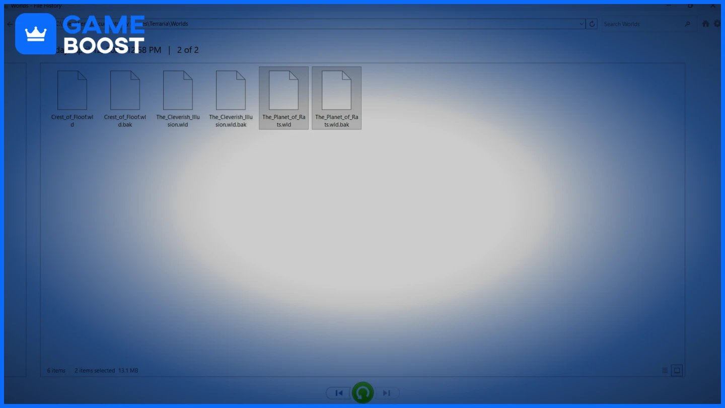 a picture of two selected save files