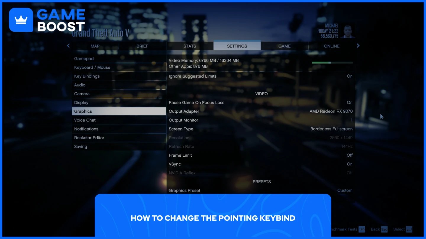 GTA V のゲーム内設定の画像