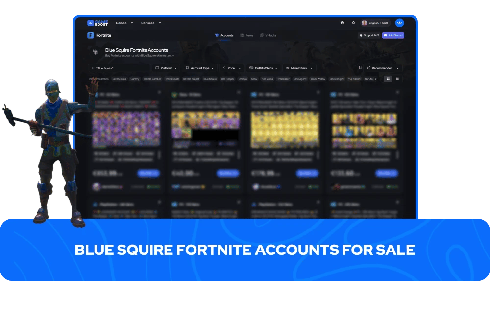 Conturi Blue Squire Fortnite De Vânzare