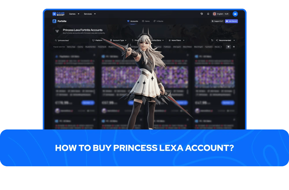 Cum să cumperi un cont Princess Lexa