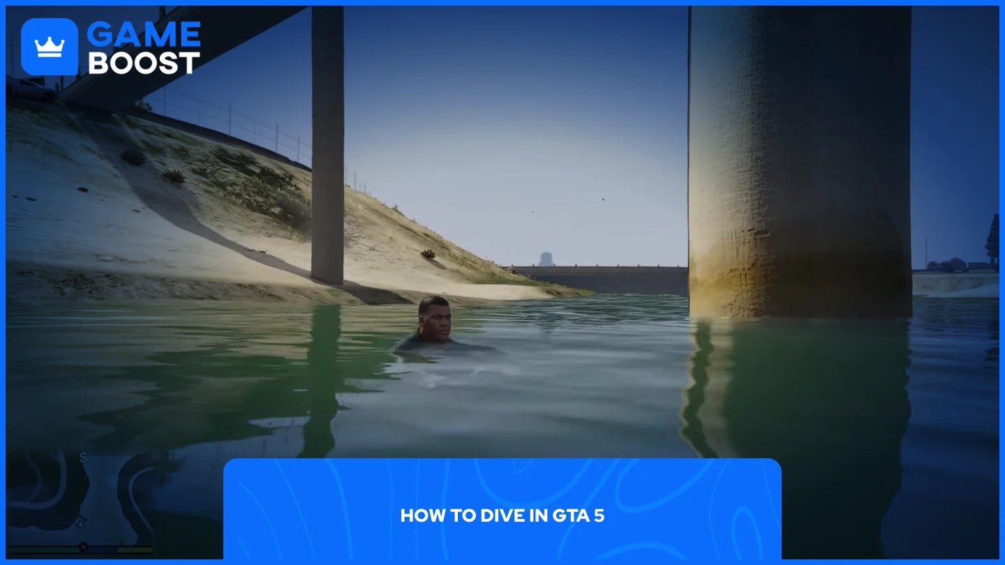 GTA 5の水中にいるフランクリンの画像